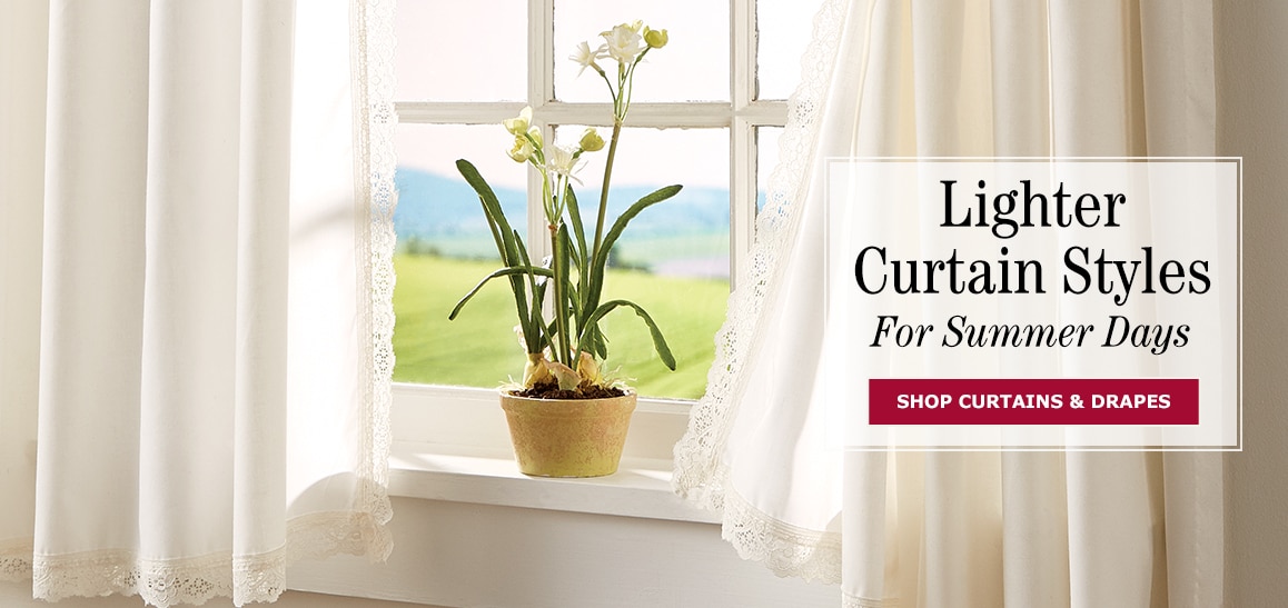 Lighter Curtain Styles for Summer Days. Shop Curtains & Drapes